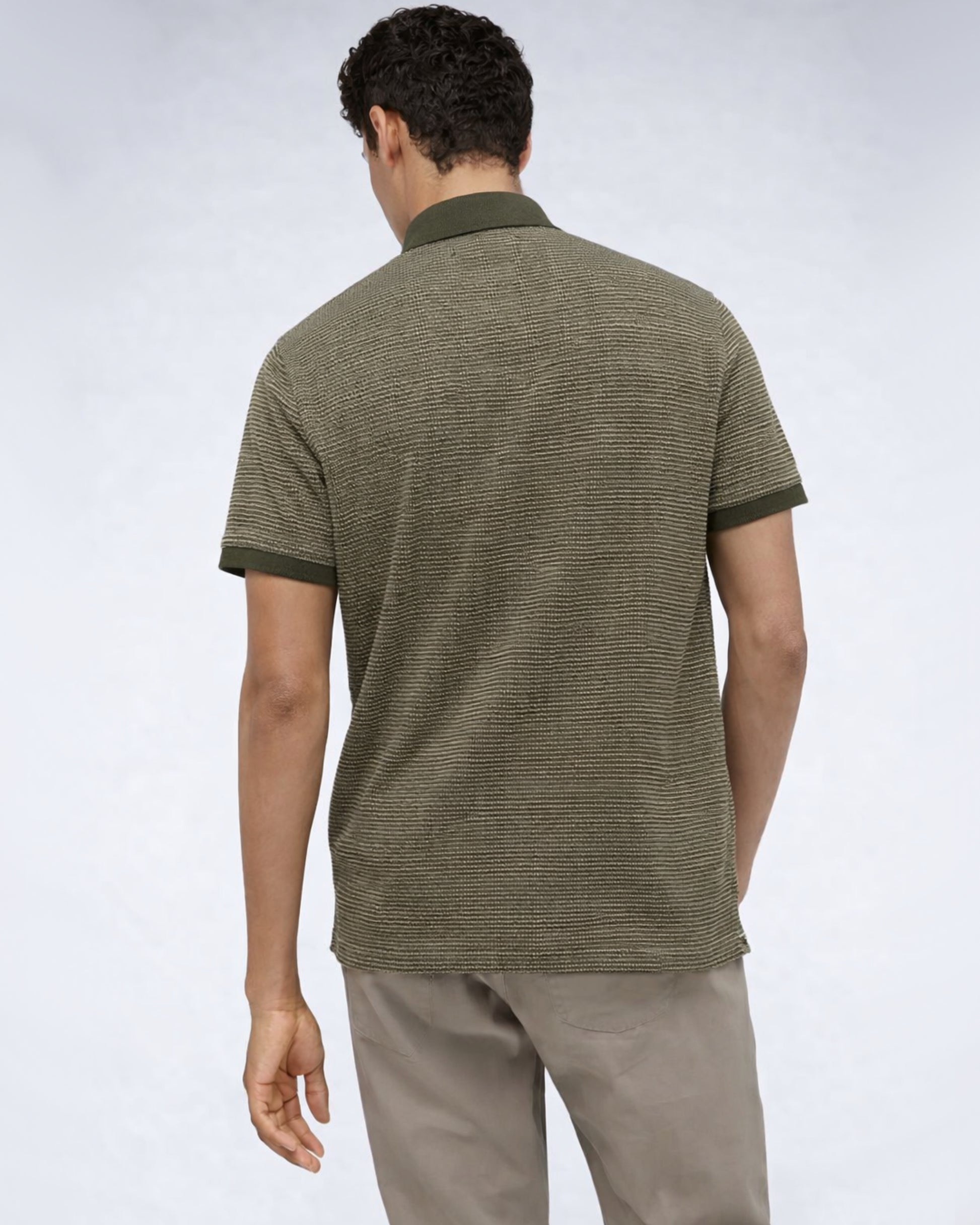 Contrast Placket Button Polo 2 (Green)