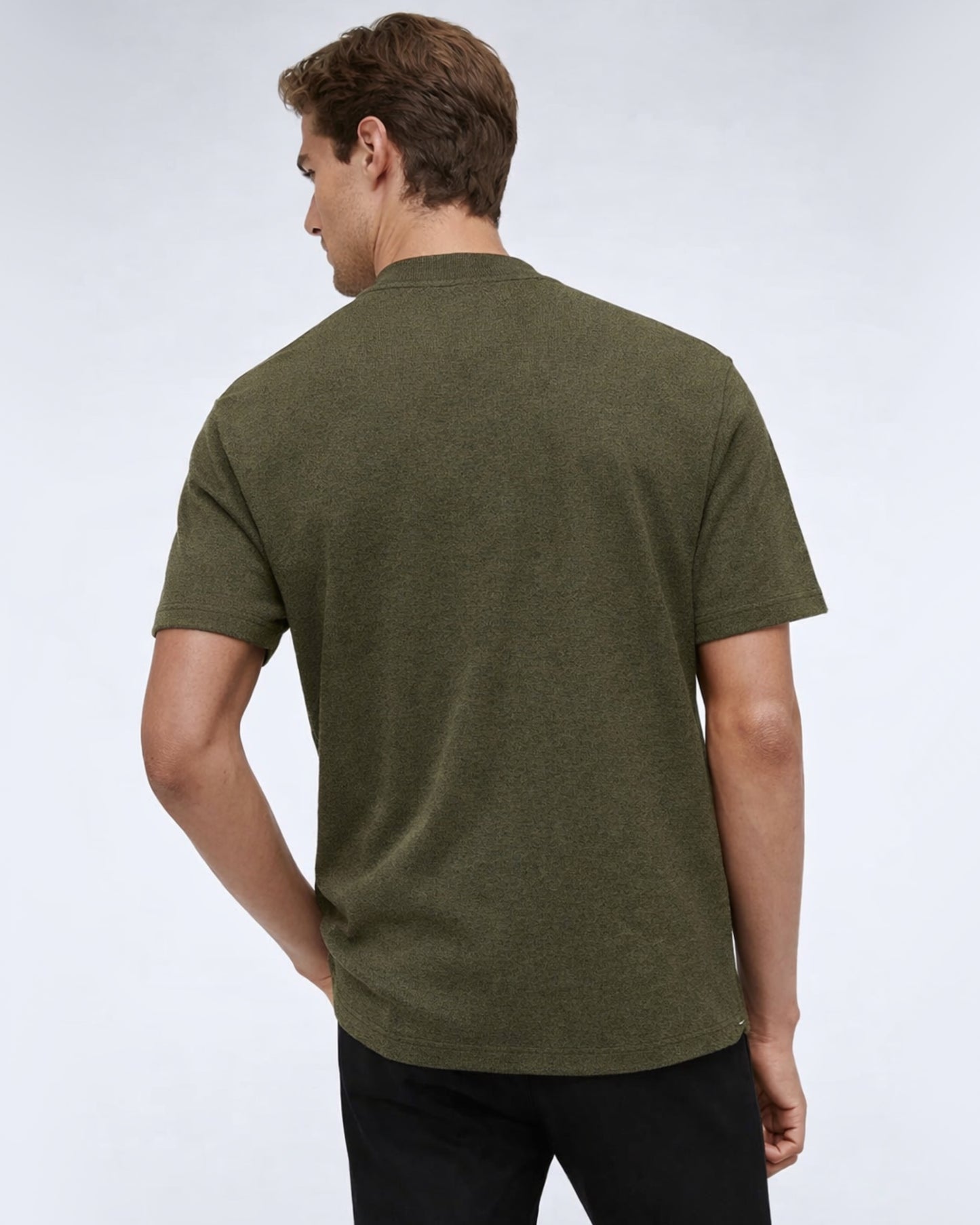 Performance Band-Collar Henley 1 (Dark Green)