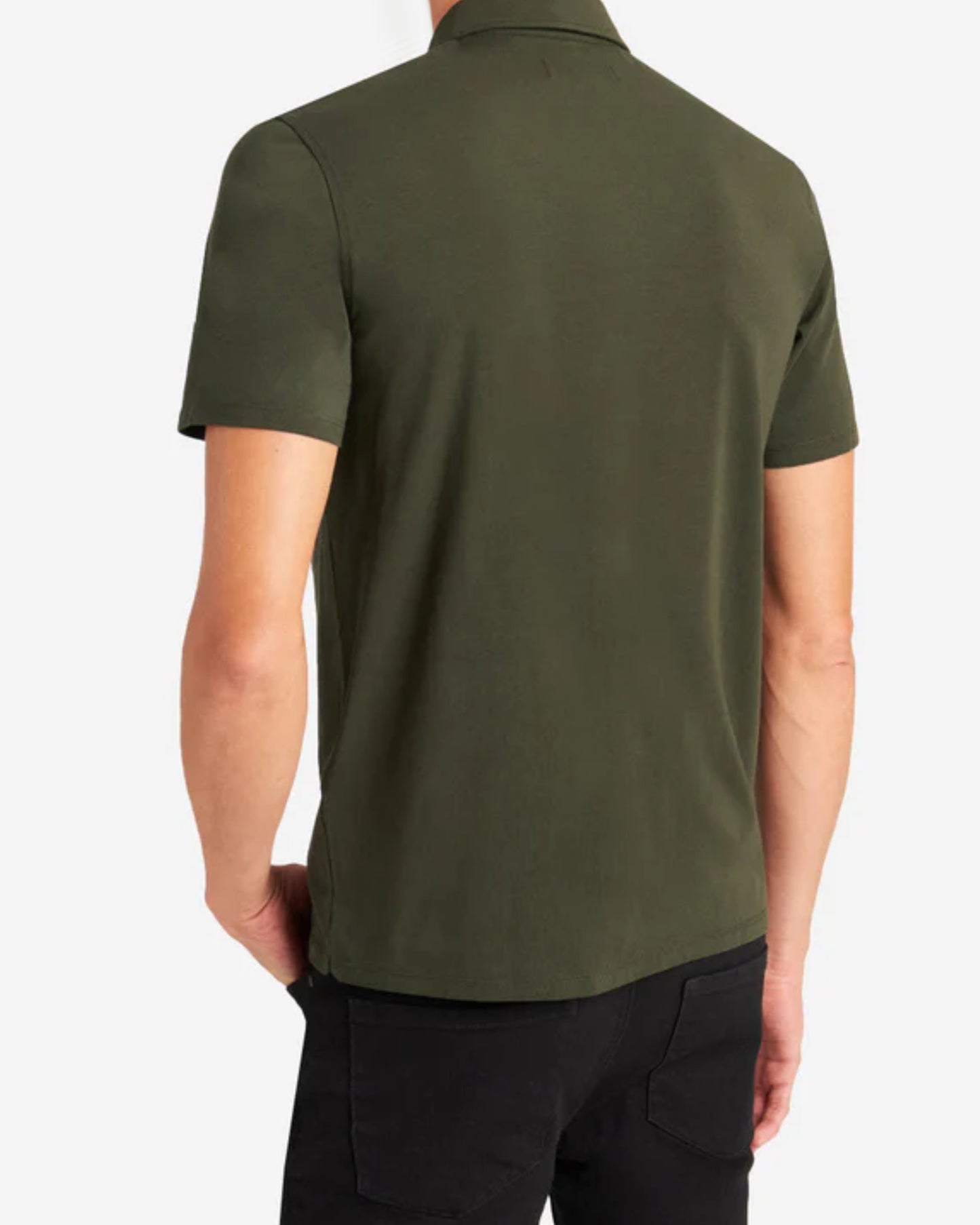 Performance Button Polo 1 (Dark Green)