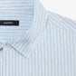 Short Sleeve Striped Poplin Button-Front Shirt
