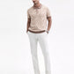 Short Sleeve Birdseye Jacquard Polo Sweater