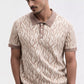 Short Sleeve Birdseye Jacquard Polo Sweater
