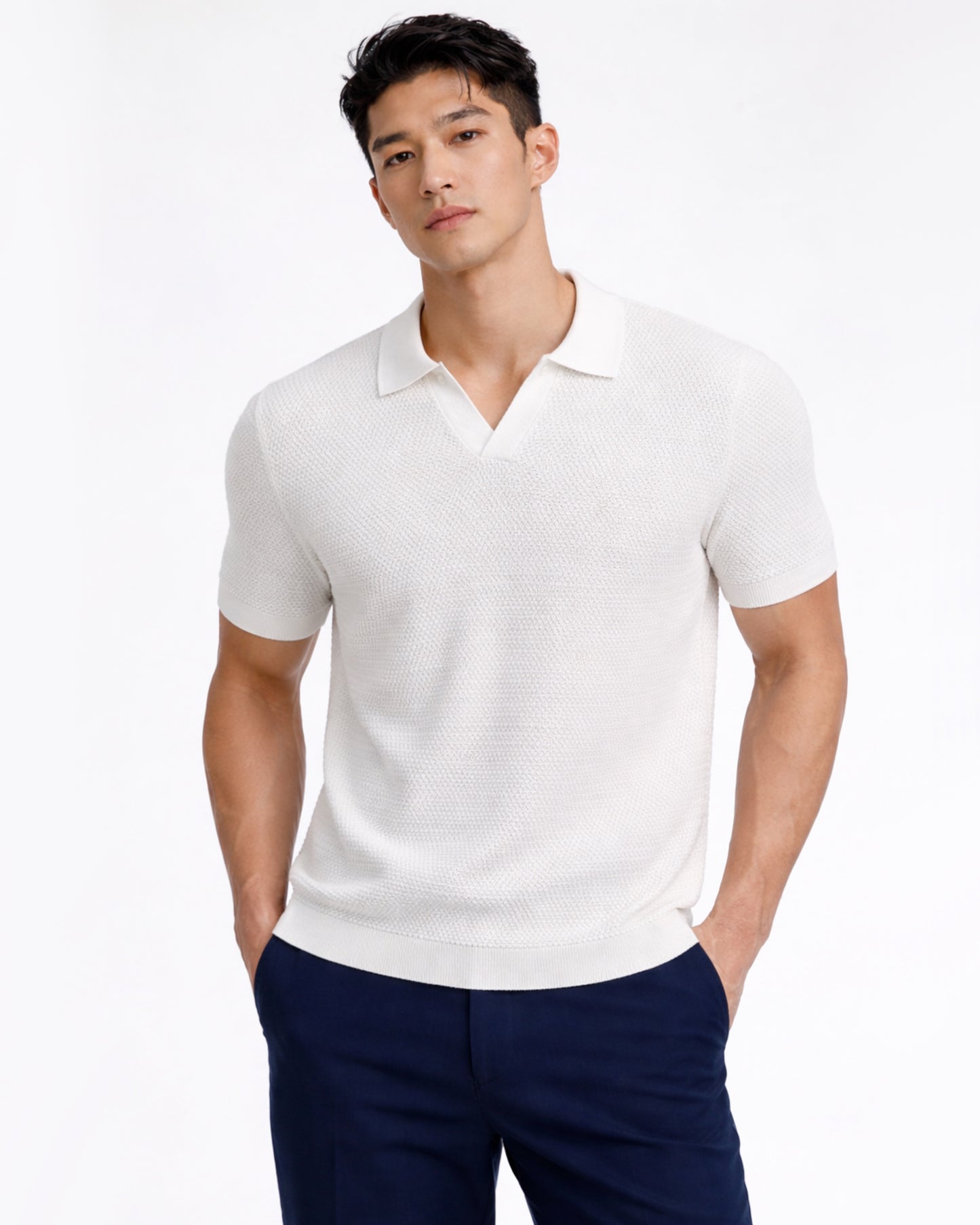 Textured Polo Shirt